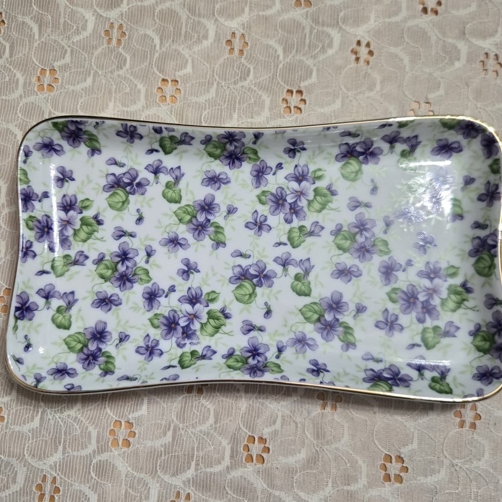 Vintage Lefton China Snack Plate